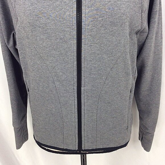 Athleta Sentry Anorak Hoodie Sweatshirt Womens Size XS Gray Full Zip Thumbholes - Picture 7 of 10